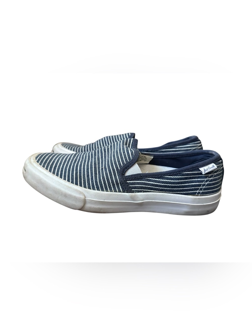 Converse Jack Purcell Slip-On Sneakers Blue White Striped Unisex M6 W7.5